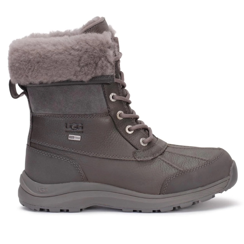 UGG Women's Adirondack III Gray Waterproof Leather Boots Size 8